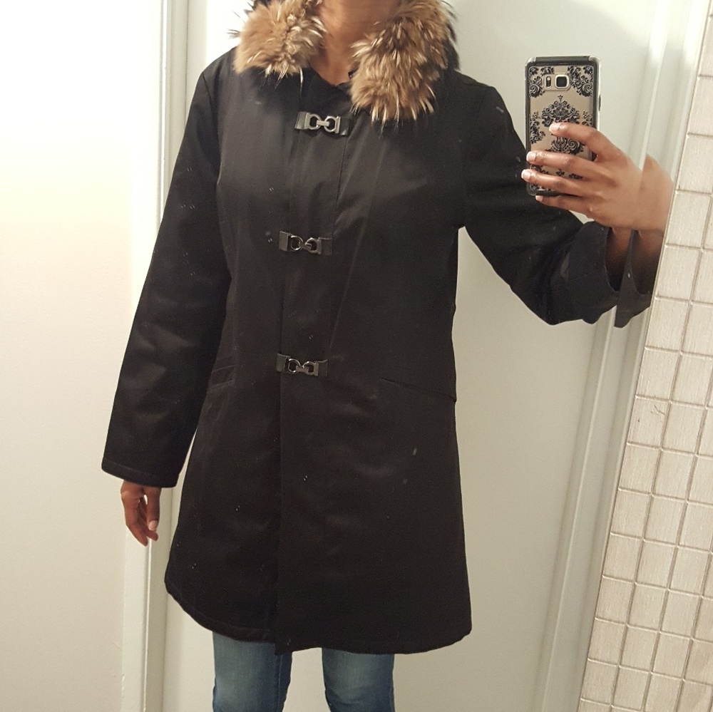Fur Collar Coat - Picture 5 of 7